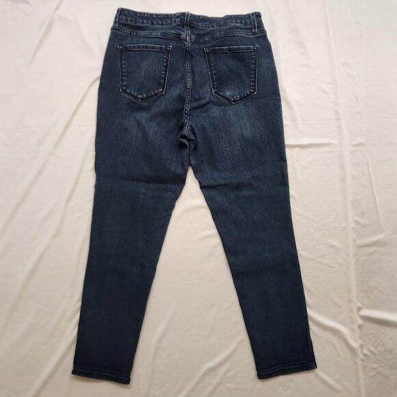 Nine West Jeans Gramercy Skinny Ankle Size 12 Dark Wash Stretch Denim - Picture 5 of 5